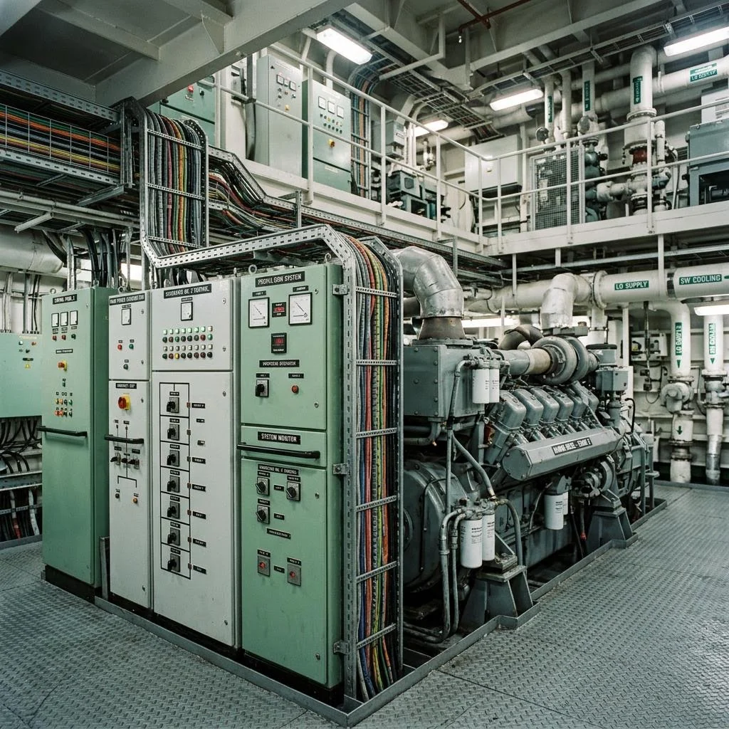 Marine power and control equipment installation